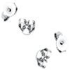 FANTOM Sterling Silver Round and Princess 2 Pairs of Black Stone Cz Earrings 2.00 Carat Total Weight 1.00 Carat Each Stone view 2