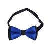 Kids Small 2-Tone Adjustable Tuxedo Neck Bowtie Bow Tie, Blue view 2