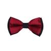 Kids Small 2-Tone Adjustable Tuxedo Neck Bowtie Bow Tie, Burgundy view 1