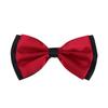 Premium Men's 2-Tone Adjustable Tuxedo Neck Bowtie Bow Tie, Burgundy view 1