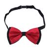 Premium Men's 2-Tone Adjustable Tuxedo Neck Bowtie Bow Tie, Burgundy view 2