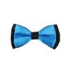 Kids Small 2-Tone Adjustable Tuxedo Neck Bowtie Bow Tie, Light Blue view 1