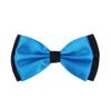 Premium Men's 2-Tone Adjustable Tuxedo Neck Bowtie Bow Tie, Light Blue view 1