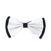 Premium Men's 2-Tone Adjustable Tuxedo Neck Bowtie Bow Tie, White view 1