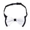 Premium Men's 2-Tone Adjustable Tuxedo Neck Bowtie Bow Tie, White view 2