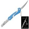 CUDA Marlin Spike Saltwater Corrosion Resistant Fishing Lockable Folding Knife with Partially Serrated Blade & Non-Slip Scale Pattern Grip view 2