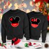 Natural Underwear Family Trip Couple Sweatshirt #1 Ears Magic Kingdom Family Vacation Men Women Sweatshirts Sweaters Black Men Medium view 3