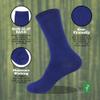 BambooMN Men's Rayon from Bamboo Classic Casual Crew Dress Socks - Assortment 92-4 Pairs - Size 6-10 view 2