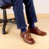 BambooMN Men's Rayon from Bamboo Classic Casual Crew Dress Socks - Assortment 92-4 Pairs - Size 6-10 view 3