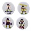 A&T Designs Set 4 Rude Elfs 2.25" Keychains Naughty Elf Off Funny Humor Quotes view 1