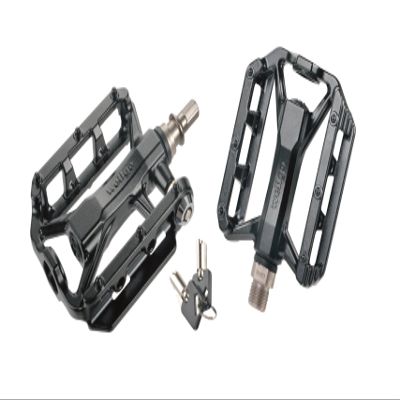 WELLGO QRDII-C231B Aluminum Pedal with One Push Lock Function, Black