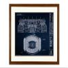 Bryant-Denny Stadium - University of Alabama Blueprint Style Print (Framed - Walnut, 18" x 24") view 1