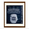 Jordan-Hare Stadium - Auburn University Blueprint Style Print (Framed - Walnut, 18" x 24") view 1