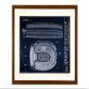Ballpark Blueprints Ohio Stadium Blueprint Style Print (Framed - Walnut, 18" x 24") view 1