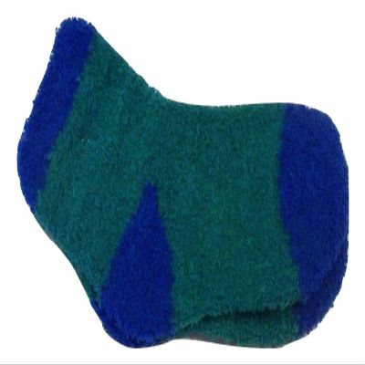Snugadoo Too Super Soft Children's Socks (Emerald Green with Blue Heel-Toe) (4-6)