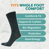 FITS Business Crew Sock, Mens Dress Sock, Made with Fine Merino Wool, Breathable, Odor Resistant, Whole Foot Comfort, Made in USA, Charcoal, X-Large view 4