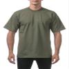 Pro Club Men's Heavyweight Cotton Short Sleeve Crew Neck T-Shirt, Olive, 3X-Large view 1