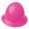 ERB Safety 19199 Americana Full Brim Mega Ratchet Hard Hat, 6 1/2" x 8", Hi-Viz Pink view 1