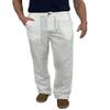 short fin Men's Drawstring Linen Pants (US, Waist Inseam, 36, 30, Natural) view 2