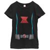 Fifth Sun Marvel Universe Black Widow Front Girl's Solid Crew Tee, Small view 1