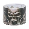 Beltiscool 1 1/2 Inches Wide Wristand Cuff Bracelet Color: Skull With Gun view 1