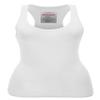 Zenana Women's Plain Solid Color Ribbed Racerback Tank Top Shirt Plus Sizes White XXX-Large view 1