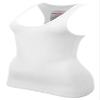 Zenana Women's Plain Solid Color Ribbed Racerback Tank Top Shirt Plus Sizes White XXX-Large view 3