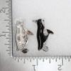 Faship Clear Premium Rhinestone Crystal Penguin Pierced Earrings - Clear view 3
