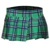 Music Legs Plaid Pleated Skirt M/L Green Color. Item#25062 view 1