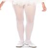 Music Legs Girls Opaque White Tights X-Large view 1