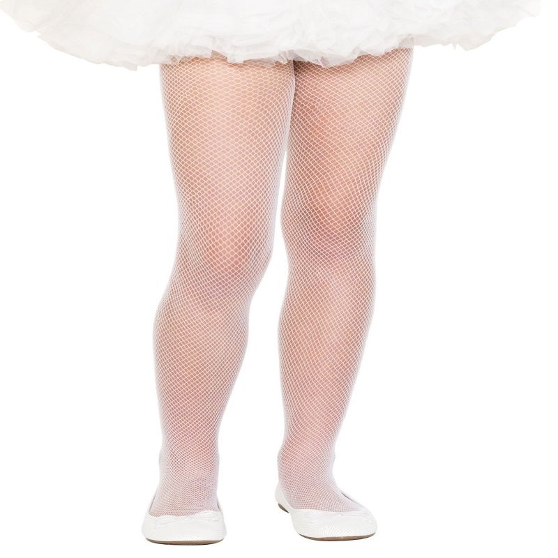 Music Legs Girls Fishnet Pantyhose (c90011)- White