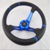 Boat Blue Steering Wheel W/Adapter 3 Spoke Boats With A 3/4" Tapered Key Marine" view 2
