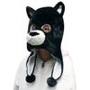 2015 Flurry Friends Adult Plush Animal Head Mask Hat Cap - Over 20 Styles! (Jack the Black Cat) view 1
