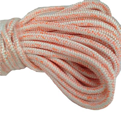 5/8 Inch by 120 Feet 12 Carrier 24 Strand Polyester Arborist Bull Rope, White Orange