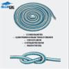 Blue Ox Rope 1/2 Inch by 120 Feet, 12 Strand Polyester Arborist Climbing Rope Blue/White, Made in The USA view 4