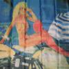 3x5 Blonde Girl on Motorcycle Harley Davidson Bike Flag 3'x5' Banner view 2