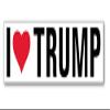 I Love Heart Trump - Window Bumper Sticker Decal 8" w X 2" h (25 Pack) view 1