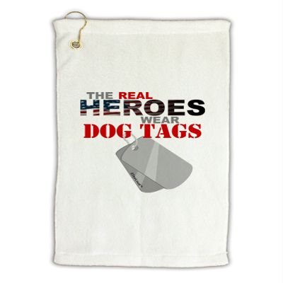 TOOLOUD Heroes Dog Tags Micro Terry Gromet Golf Towel 16" x 25"