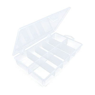 10 pcs Clear Beads Tackle Box Storage Tool Scrapbooking Stamping Fly Boxes Organizers Fishing Lures Small Parts Case Containers BX020