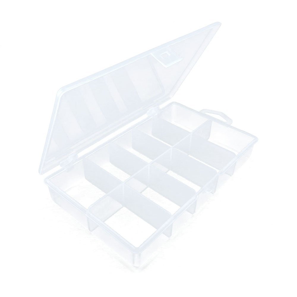 10 pcs Clear Beads Tackle Box Storage Tool Scrapbooking Stamping Fly Boxes Organizers Fishing Lures Small Parts Case Containers BX020