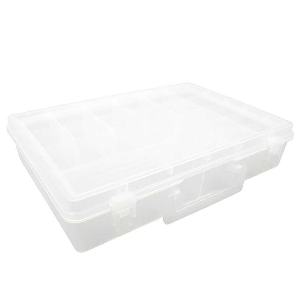 1 pcs Clear Beads Tackle Box Storage Tool Scrapbooking Stamping Fly Boxes Organizers Fishing Lures Small Parts Case Containers BX306