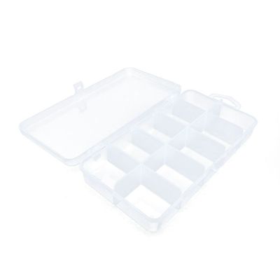 10 pcs Clear Beads Tackle Box Storage Tool Scrapbooking Stamping Fly Boxes Organizers Fishing Lures Small Parts Case Containers BX017