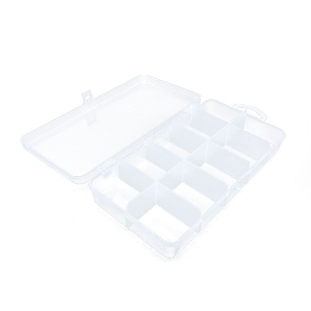 10 pcs Clear Beads Tackle Box Storage Tool Scrapbooking Stamping Fly Boxes Organizers Fishing Lures Small Parts Case Containers BX017