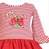 Bonnie Jean Toddler Girls Red/White Stripe Candy Cane Bell Sleeve Tier Dress, Red. 2T view 3
