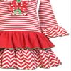 Bonnie Jean Toddler Girls Red/White Stripe Candy Cane Bell Sleeve Tier Dress, Red. 2T view 4