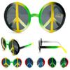 1 Pair Rasta Peace Sign Novelty Birthday Party Glasses - Costume Dressup Sunglasses for Men or Women view 1