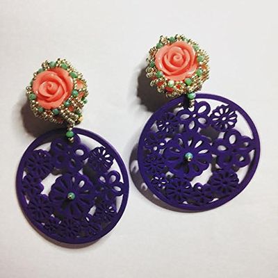 Blue Earrings (Purple)