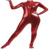 VSVO Shiny Metallic Unitard Bodysuit Catsuit (Kids Large, Red) view 1