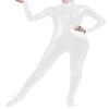 VSVO Shiny Metallic Unitard Bodysuit Catsuit (Kids Medium, White) view 1