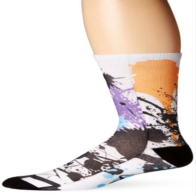 Bottoms Out Men's Printed Crew Socks, Multi, Sock Size:10-13/Shoe Size: 6-12/Sock Size:10-13/Shoe Size: 6-12